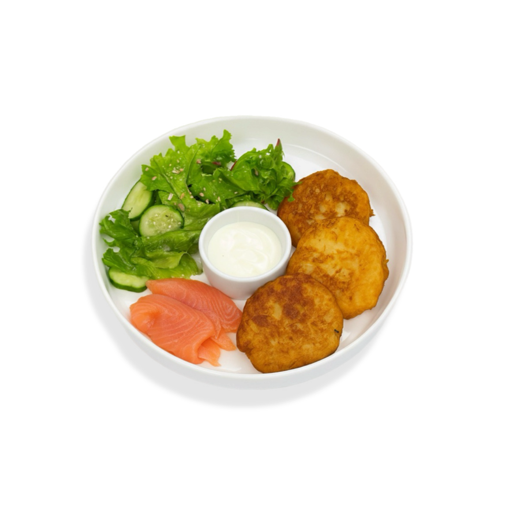 Драники с лососем