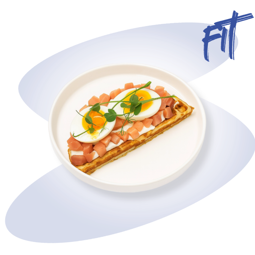 Венская вафля цукини с Лососем